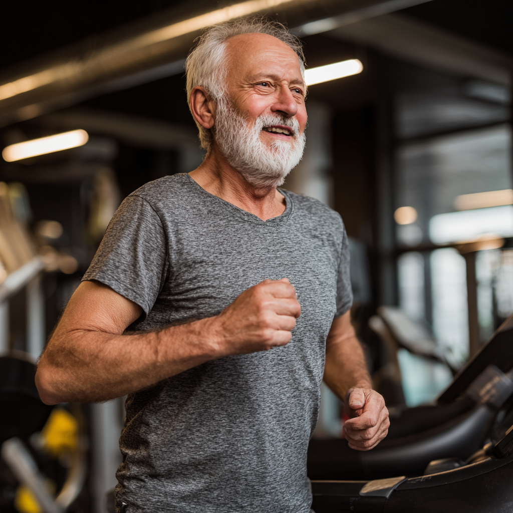 Relaxed Ukrainian woman in her 50s doing gentle stretching exercises after workout, demonstrating proper recovery techniques with a peaceful expression
